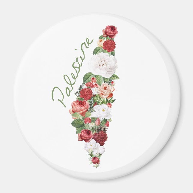 Íman Eu Amo A Palestina Meu Campo de Mapa Nacional Pale (Frente)