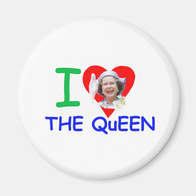 Íman Eu amo a Rainha - Rainha Elizabeth II (Frente)