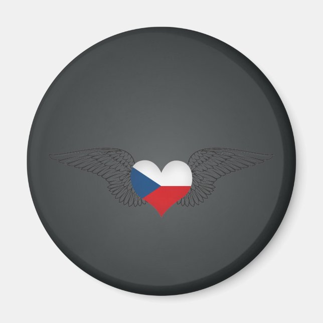 Íman Eu Amo a República Tcheca - asas (Frente)