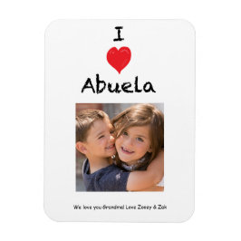 Íman Eu Amo Abuela Photo Magnet Keepsasaame
