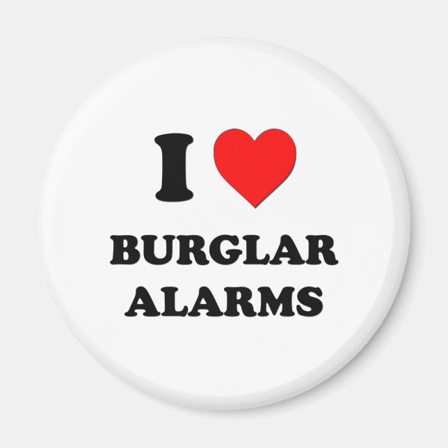 Íman Eu Amo Alarmes De Burglês (Frente)