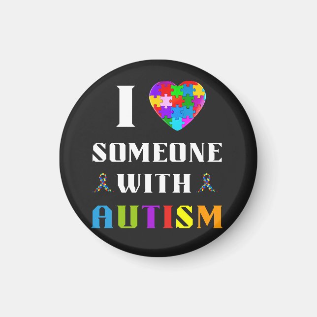 Íman Eu Amo Alguém Com Autismo (Frente)