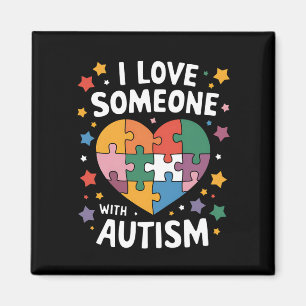 Íman Eu Amo Alguém Com Autismo Conscientização Autista