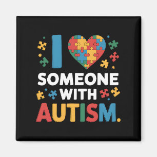 Íman Eu Amo Alguém Com Autismo Sensibilização Cardíaca 