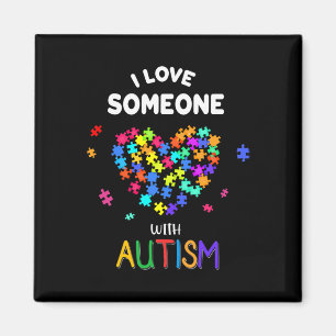 Íman Eu Amo Alguém Com Autismo Tee Autism Fala Com Cons
