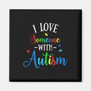 Íman Eu Amo Alguém com Consciência do Autismo Homens Mu