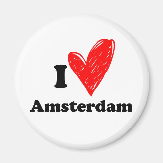 Íman Eu amo Amsterdã (Frente)