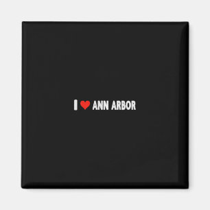 Íman Eu Amo Ann Arbor Michigan Coração Viagem Férias