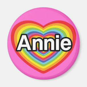 Íman Eu amo Annie, coração arco-íris