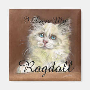 Íman "Eu amo arte do meu Ragdoll"