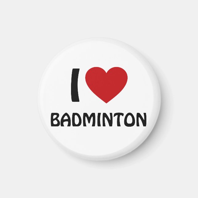 Íman Eu amo Badminton (Frente)