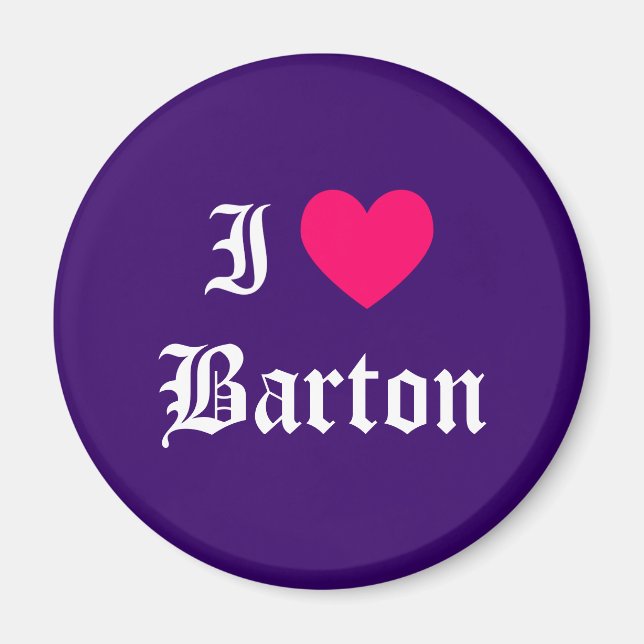 Íman Eu Amo Barton (Frente)