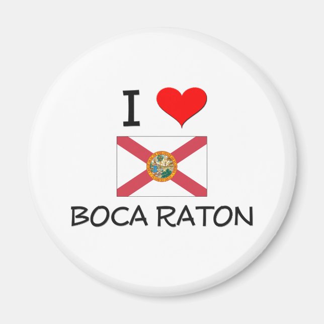 Íman Eu amo BOCA RATON Florida (Frente)