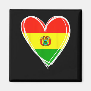 Íman Eu Amo Bolívia Legal Bolívia Bandeira Heart Design