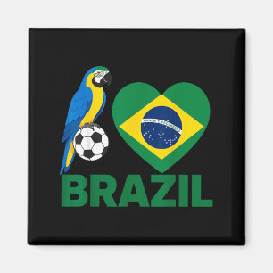 Íman Eu Amo Brasil Bandeira Brasileira Coração Mulheres
