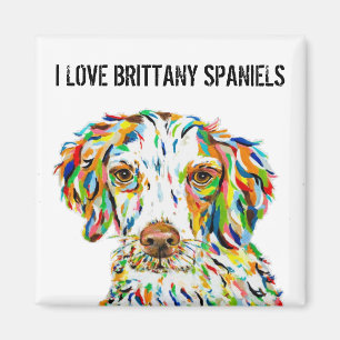 Íman Eu Amo Brittany Spaniels Magnet