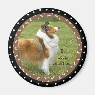 Íman Eu amo cães de Sheltie