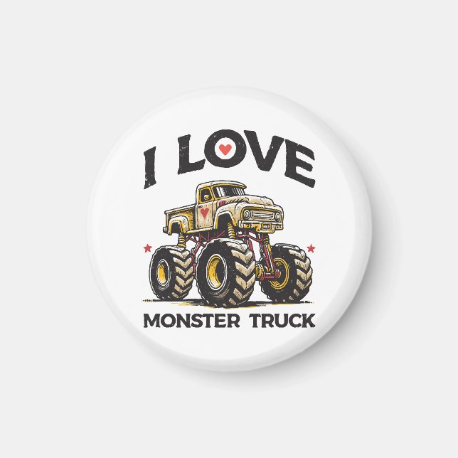 Íman Eu Amo Caminhão Monstro (Frente)