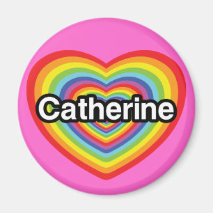Íman Eu amo Catherine: coração do arco-íris