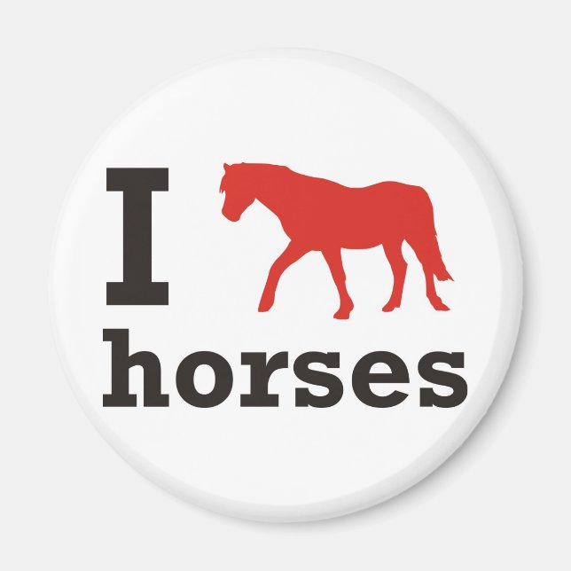 Íman Eu amo Cavalos (Frente)