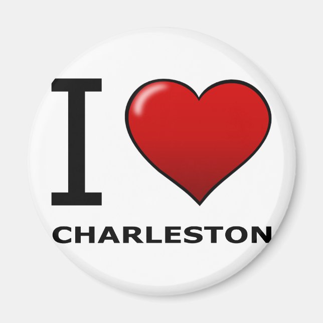 ÍMAN EU AMO CHARLESTON, SC - CAROLINA DO SUL (Frente)