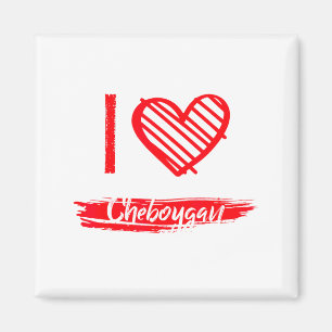 Íman Eu Amo Cheboygan Eu Coração Cheboygan