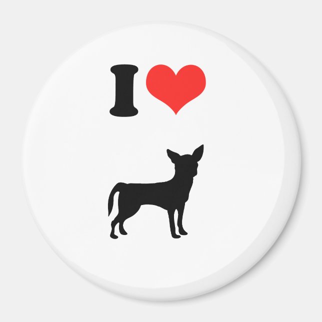 Íman Eu amo Chihuahua (Frente)