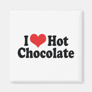 Íman Eu Amo Chocolate Quente Coração - Amantes de Cacau