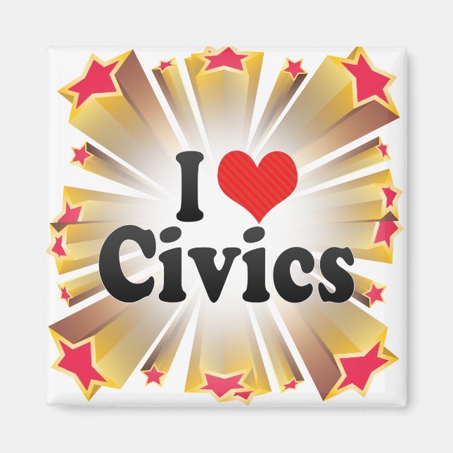 Íman Eu Amo Civics (Frente)