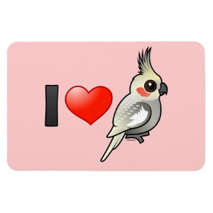 Íman Eu amo Cockatiels Spangled