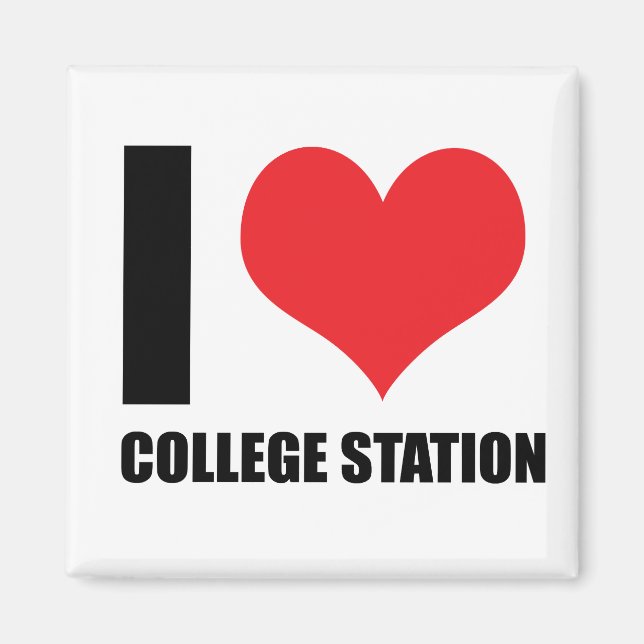 Íman Eu amo College Station  (Frente)