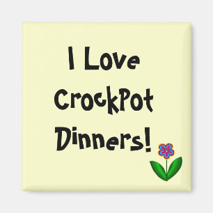Íman Eu amo comensais de CrockPot! - ímã