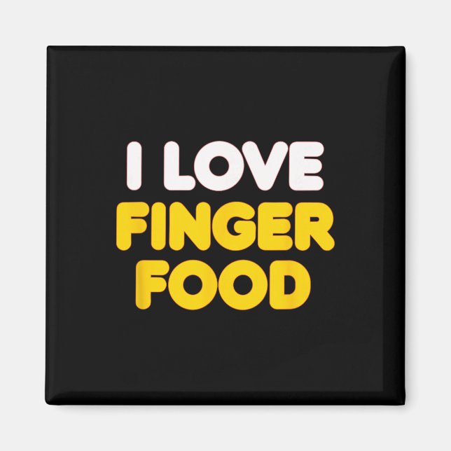 Íman Eu Amo Comida de Dedos Eu Sou Comida, Casal Bonito (Frente)