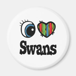 Íman Eu Amo (Coração) Cisnes
