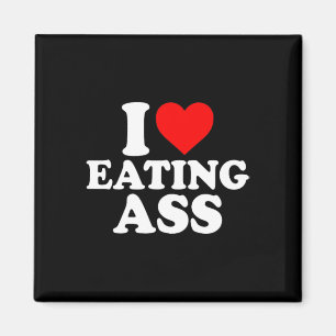 Íman Eu Amo Coração Comendo Fofo Divertido Simples 