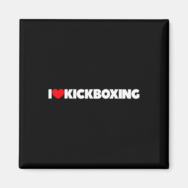 Íman Eu Amo (coração) Kickboxing (Frente)