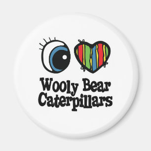 Íman Eu Amo (Coração) Lagartas Wooly Bear