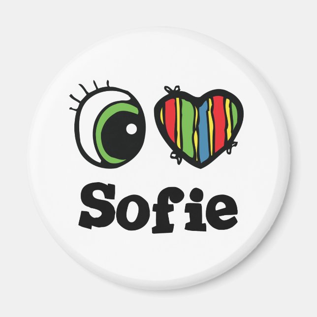 Íman Eu Amo (Coração) Sofie (Frente)