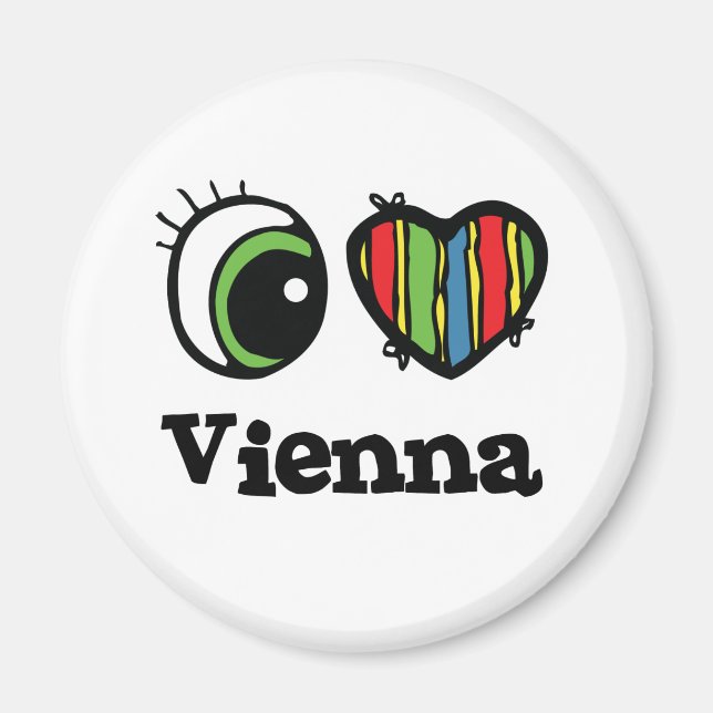 Íman Eu Amo (Coração) Viena (Frente)