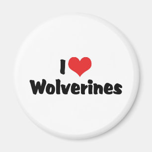 Íman Eu Amo Corações Wolverines