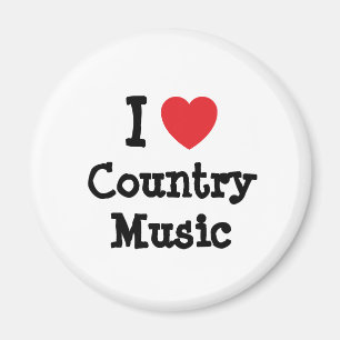 Íman Eu amo Country Music personalizado