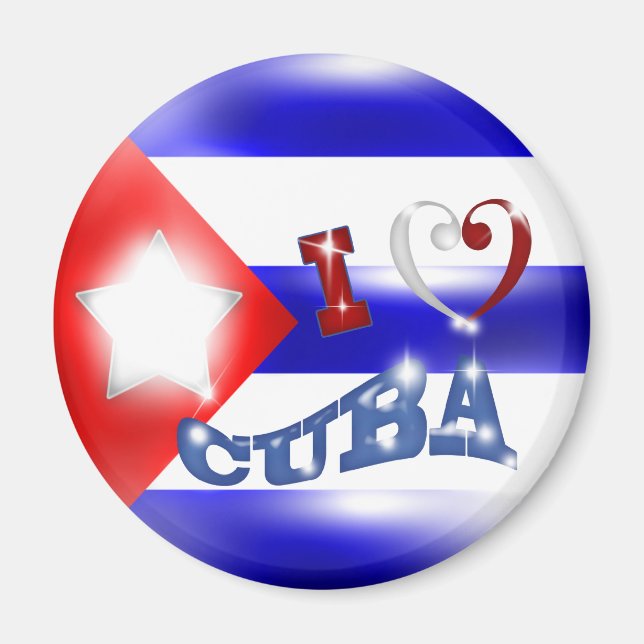 Íman Eu amo Cuba Magnet (Frente)