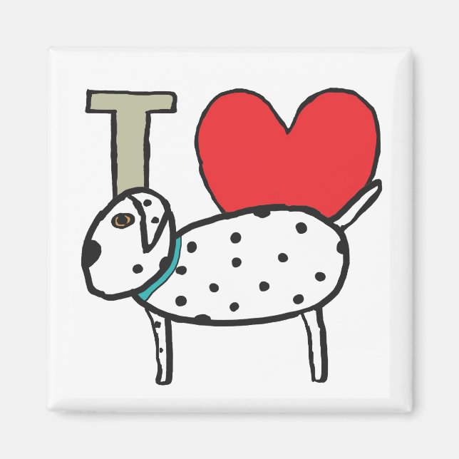 Íman Eu amo Dalmatianos (Frente)