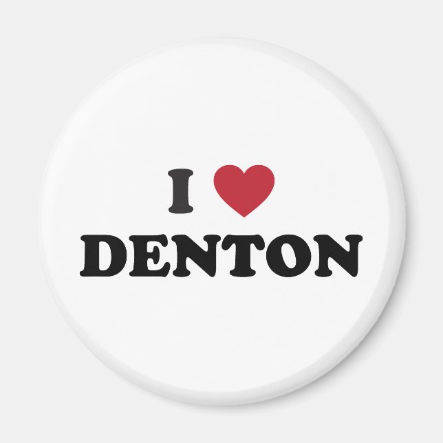 Íman Eu Amo Denton Texas (Frente)