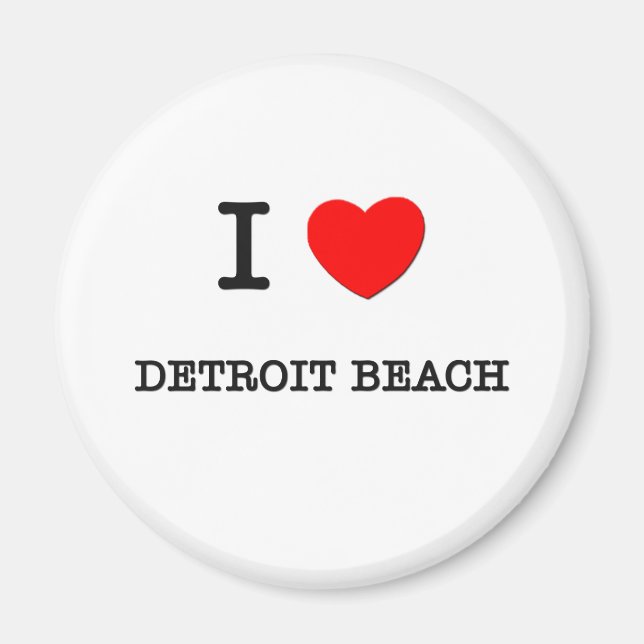 Íman Eu Amo Detroit Beach Michigan (Frente)