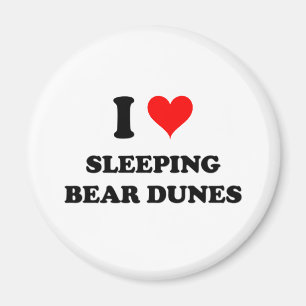 Íman Eu amo dunas Michigan do urso do sono