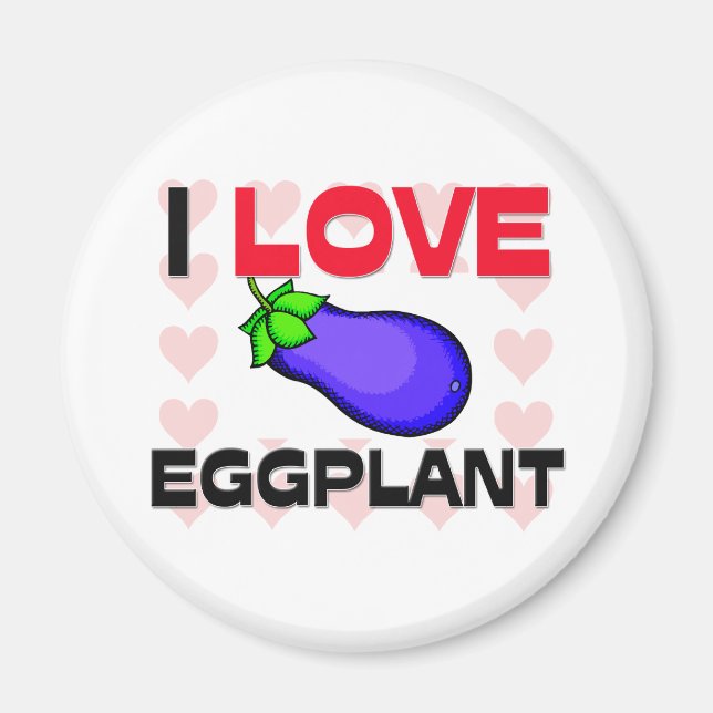 Íman Eu Amo EggPlant (Frente)