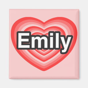 Íman Eu amo Emily. Eu te amo Emily. Coração