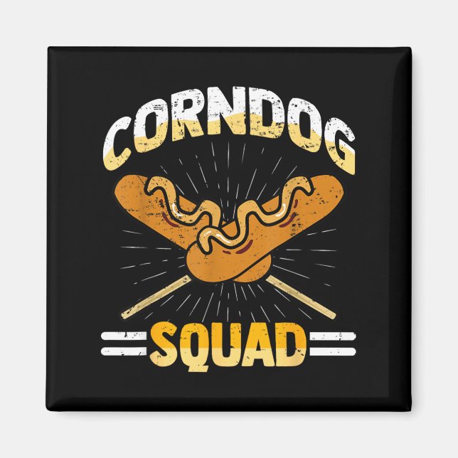 Íman Eu Amo Equipe de Corndogs Carnaval Cachorro Quente (Frente)