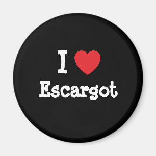 Íman Eu amo Escargot Heart T-Shirt